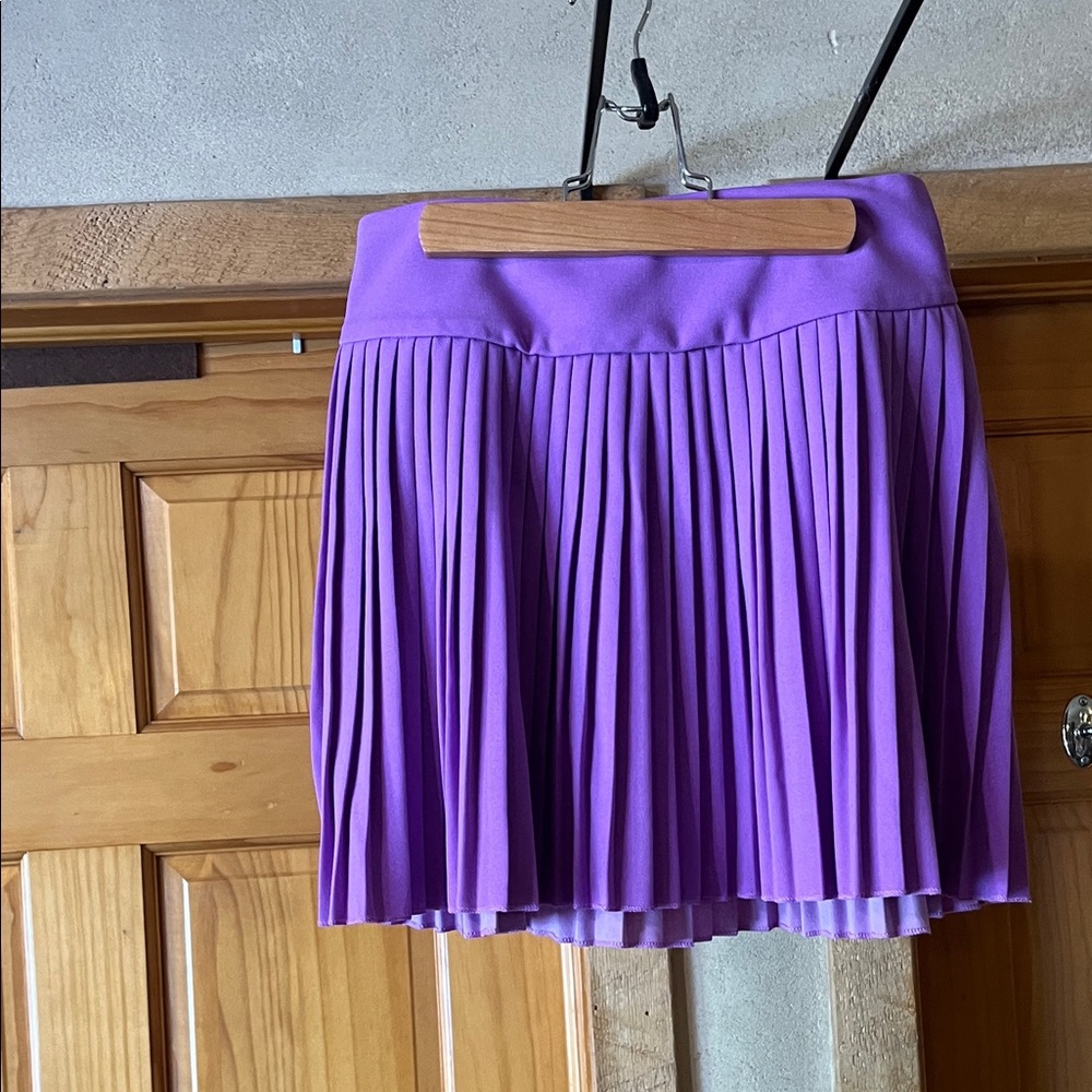 Purple Pleated Women’s Skirt - Stylish A-Line Mini